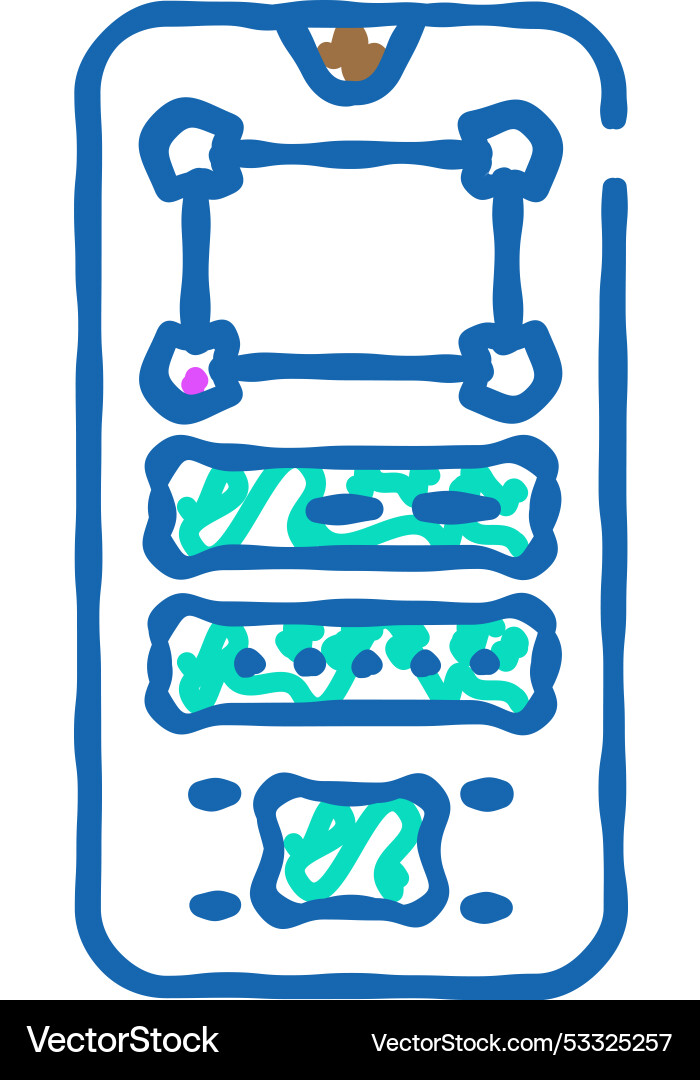 Prototype ux ui design icon doodle Vector Image