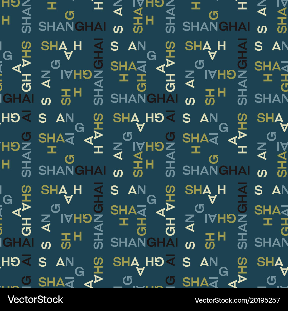 Shanghai pattern seamless design Vector Image