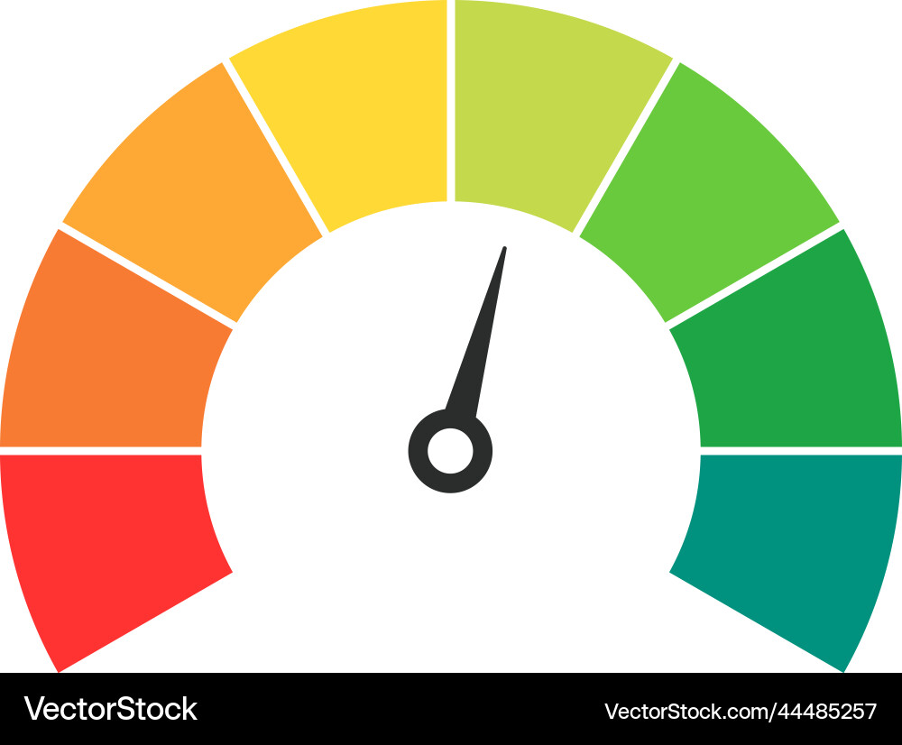 Speedometer meter with arrow for dashboard Vector Image