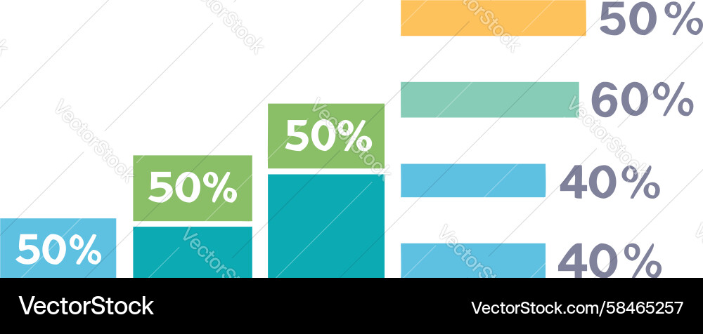 Stacked Bar Chart - Data Visualization Vector Image