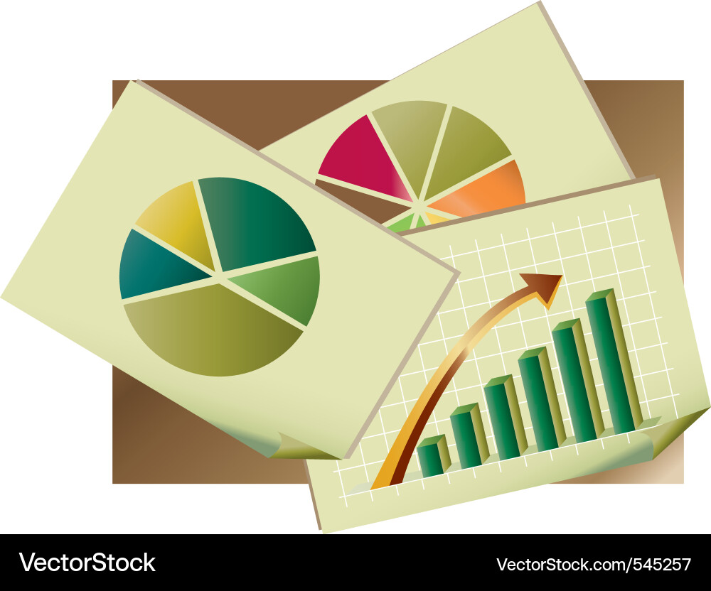 Statistic graph vector image
