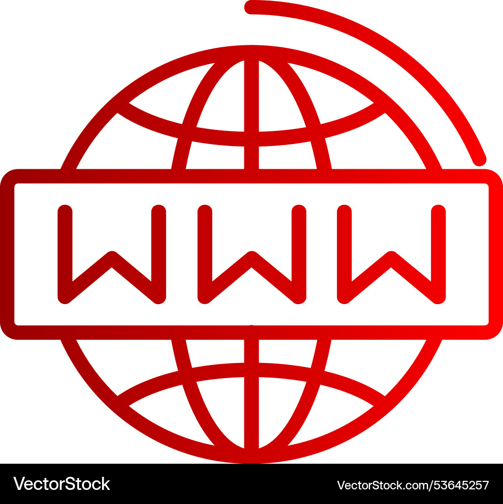 Web line gradient icon Vector Image
