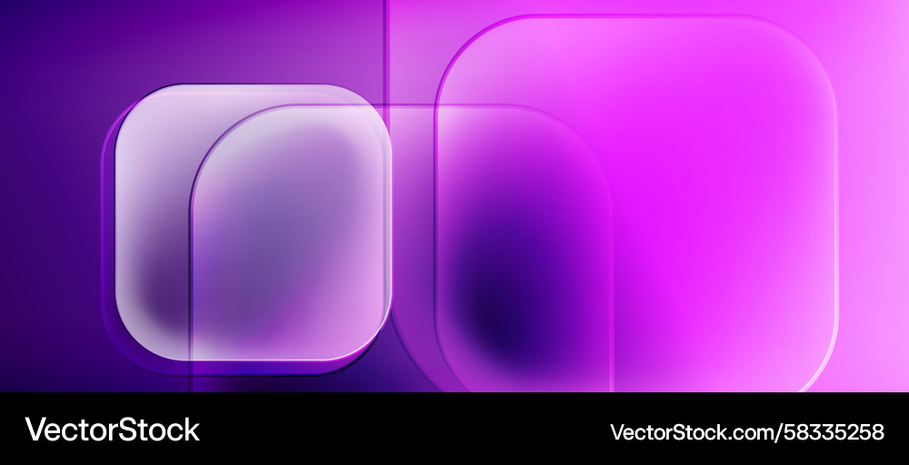 Abstract composition rounded rectangles overlap Vector Image
