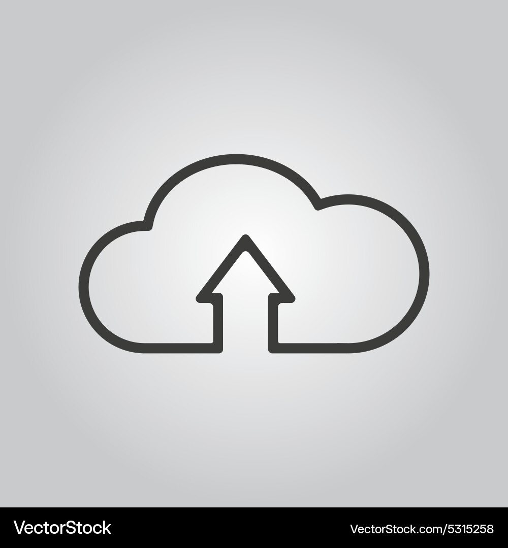 Cloud Upload Icon - Data Storage Vector Image
