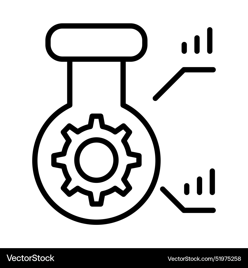 Experiment icon in thin line style graphic design Vector Image
