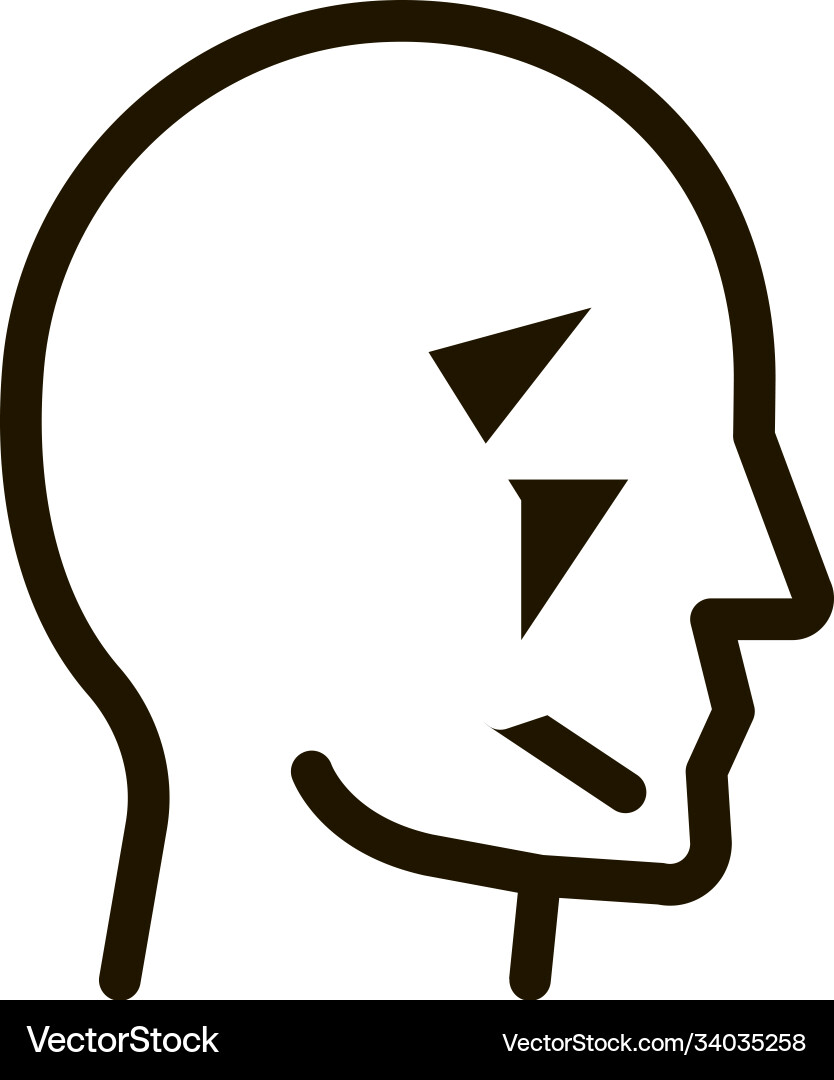 Face scan points point projectors icon Face scan points point projectors icon vector image
