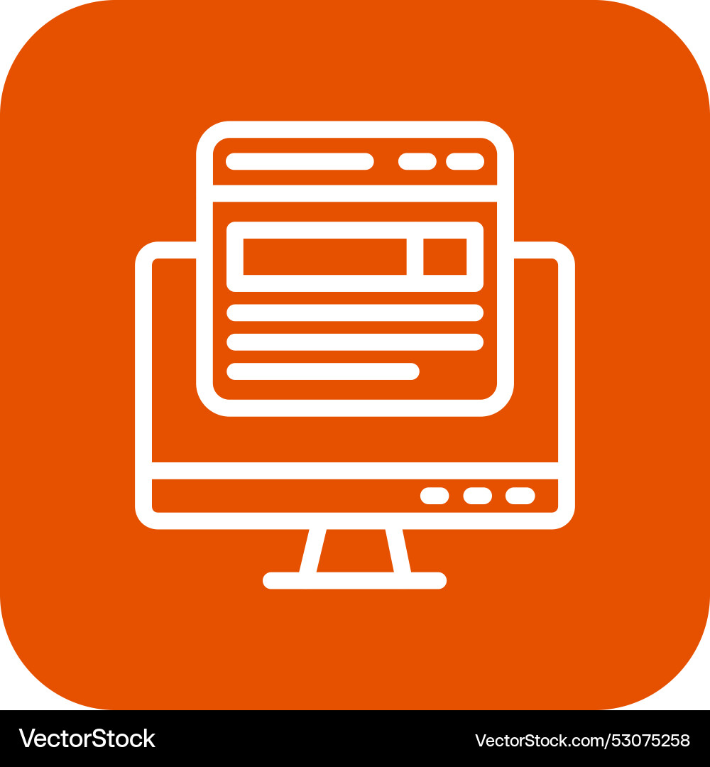 Front end icon design Royalty Free Vector Image