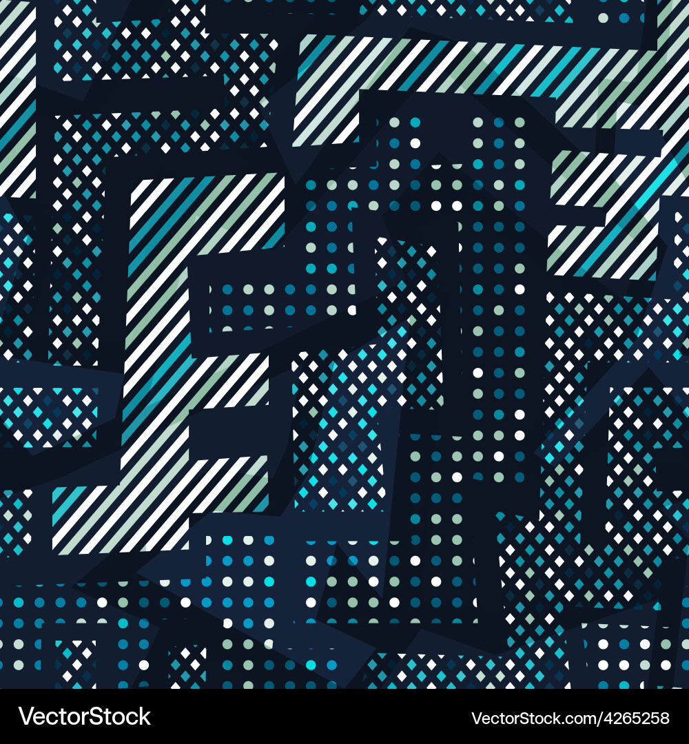 Geometric Circuit Pattern Vector Image