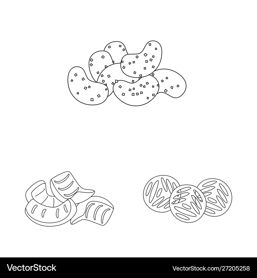 Isolated object product and menu symbol set Vector Image