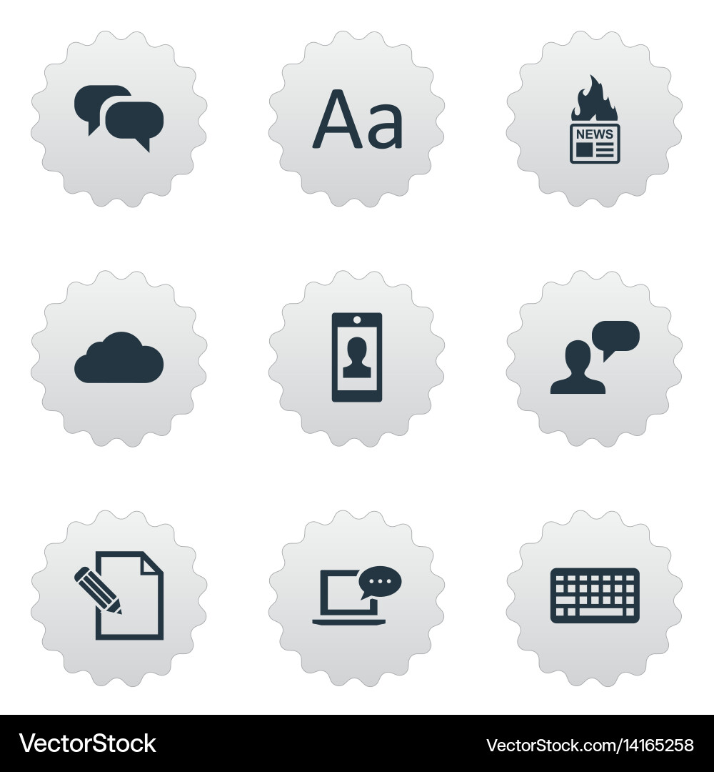 Set of simple user icons Vector Image