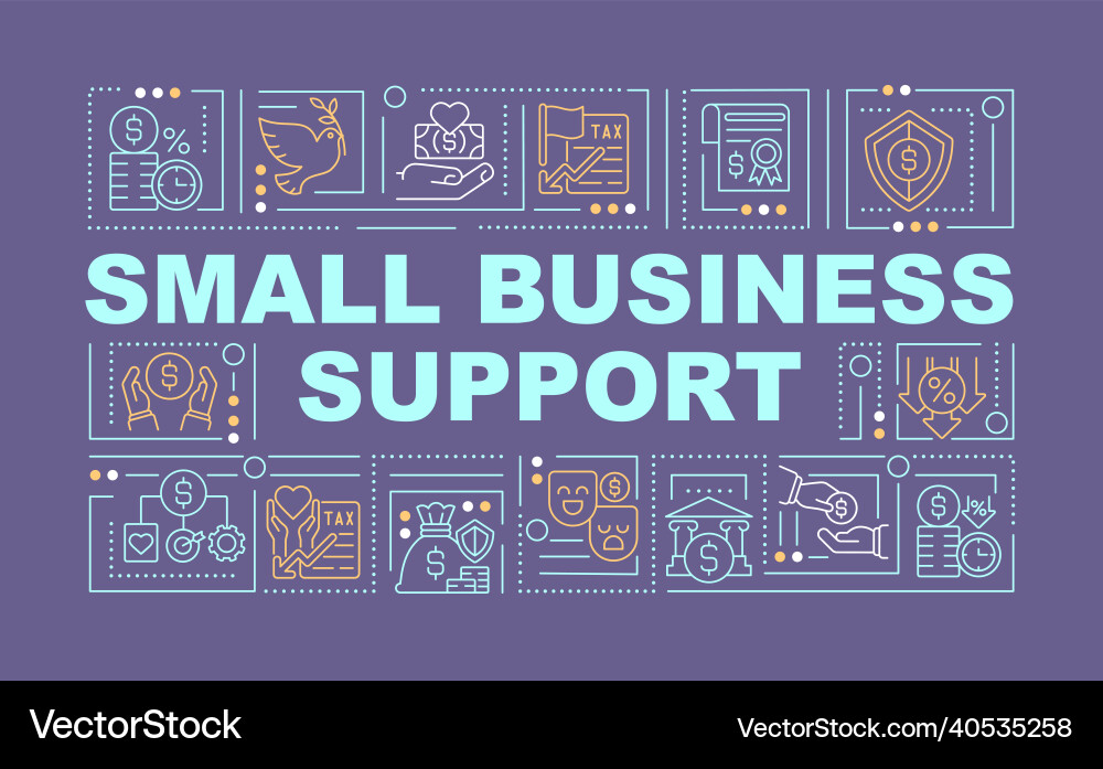 Small Business Support Wort Konzepte Banner Small Business Support Wort Konzepte Banner vektorbild