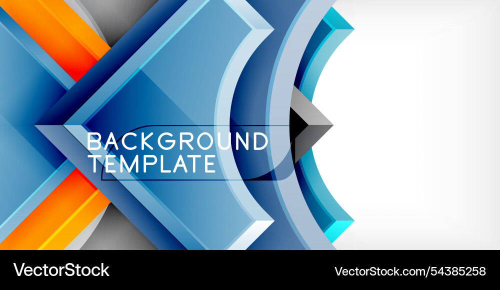 Square arrow shapes with round elements Vector Image