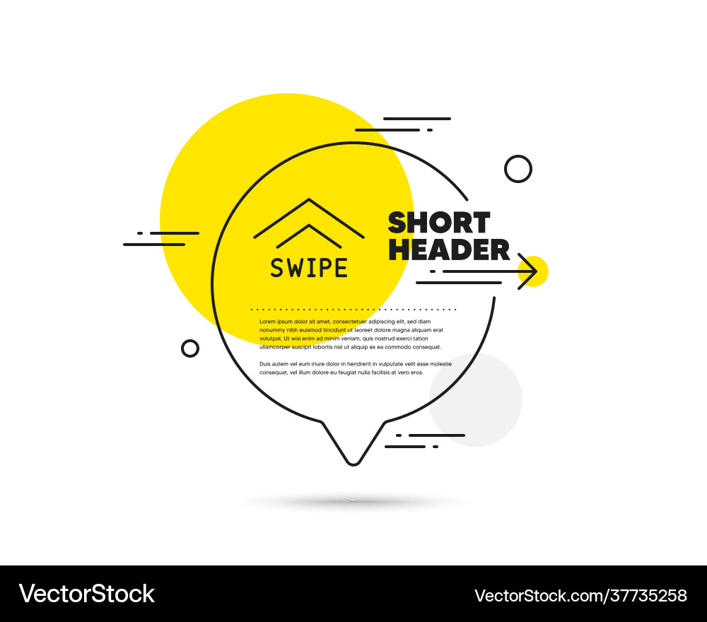 Swipe up line icon scrolling arrow sign landing Swipe up line icon scrolling arrow sign landing Vector Image