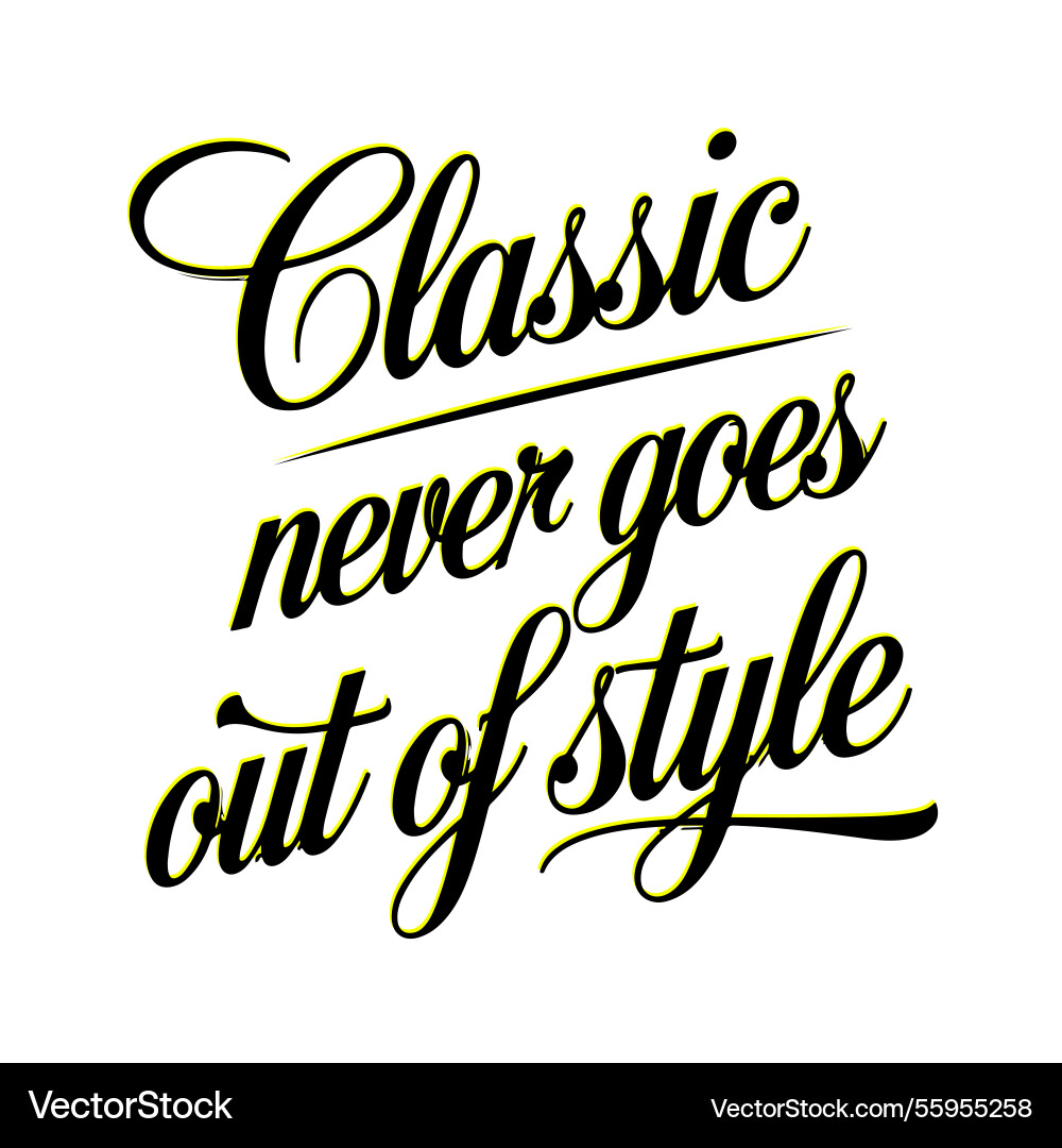 Typography elegant script font black text vector image