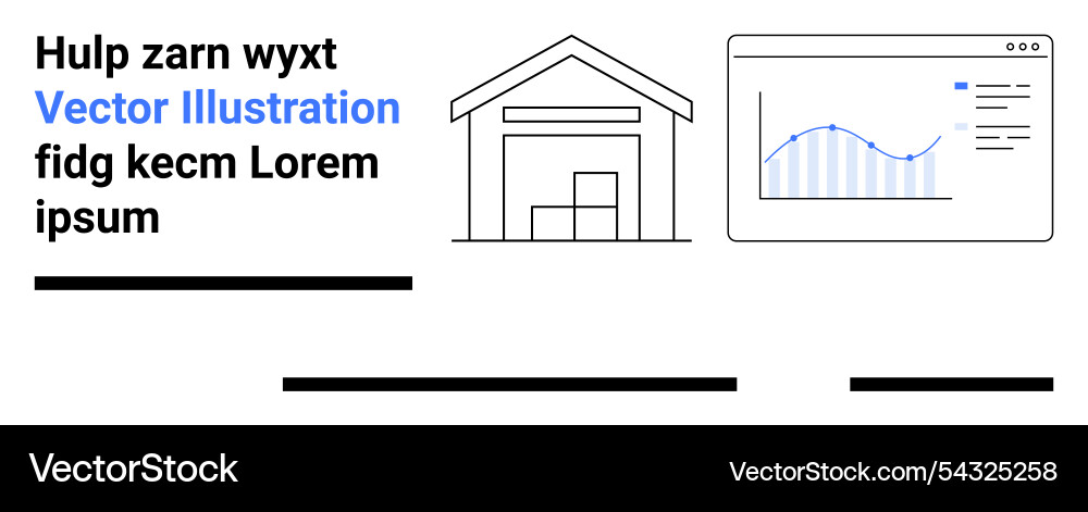Warehouse and data analytics design for navigating Warehouse and data analytics design for navigating vector image