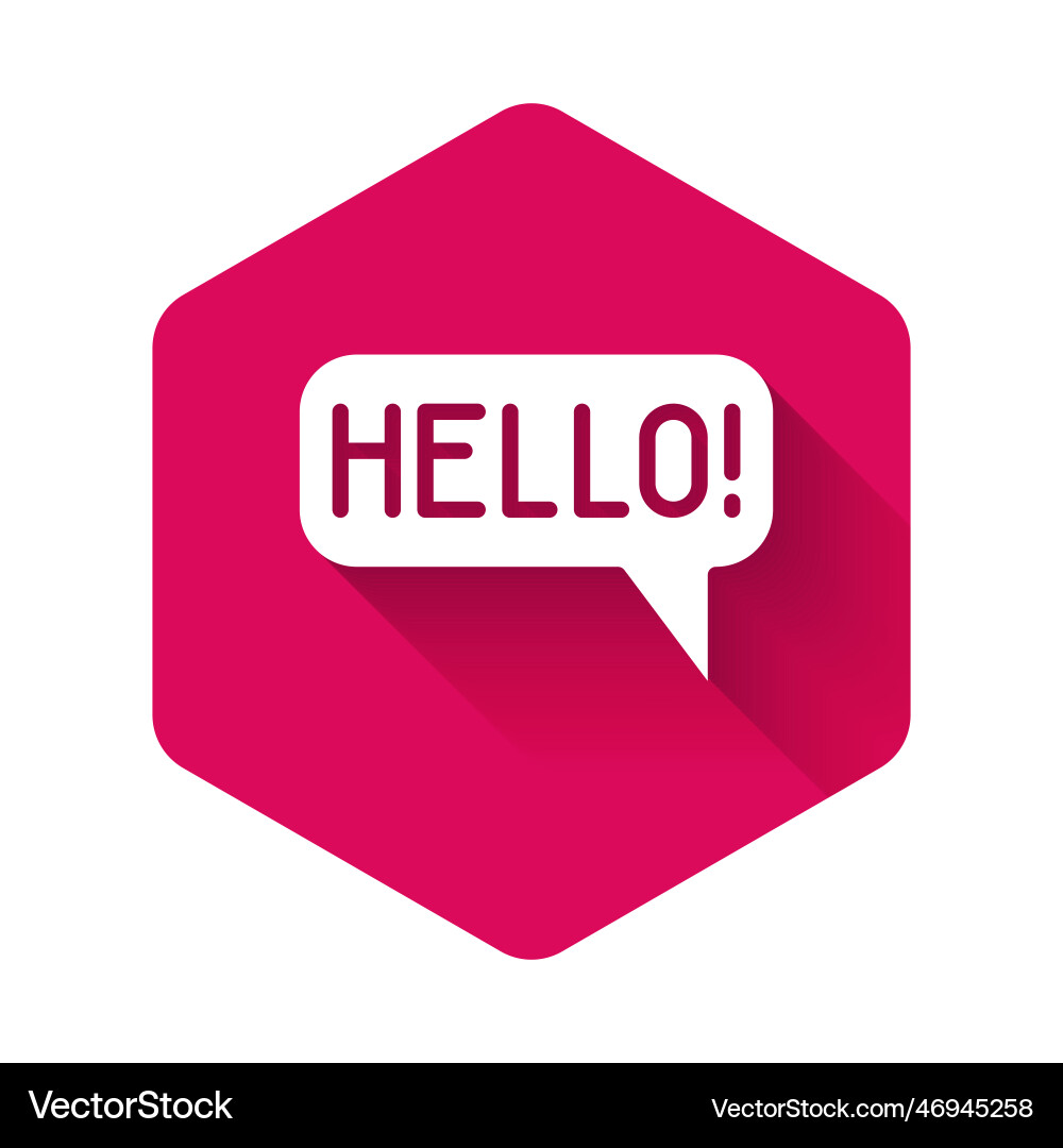 White hello in different languages icon isolated Vector Image