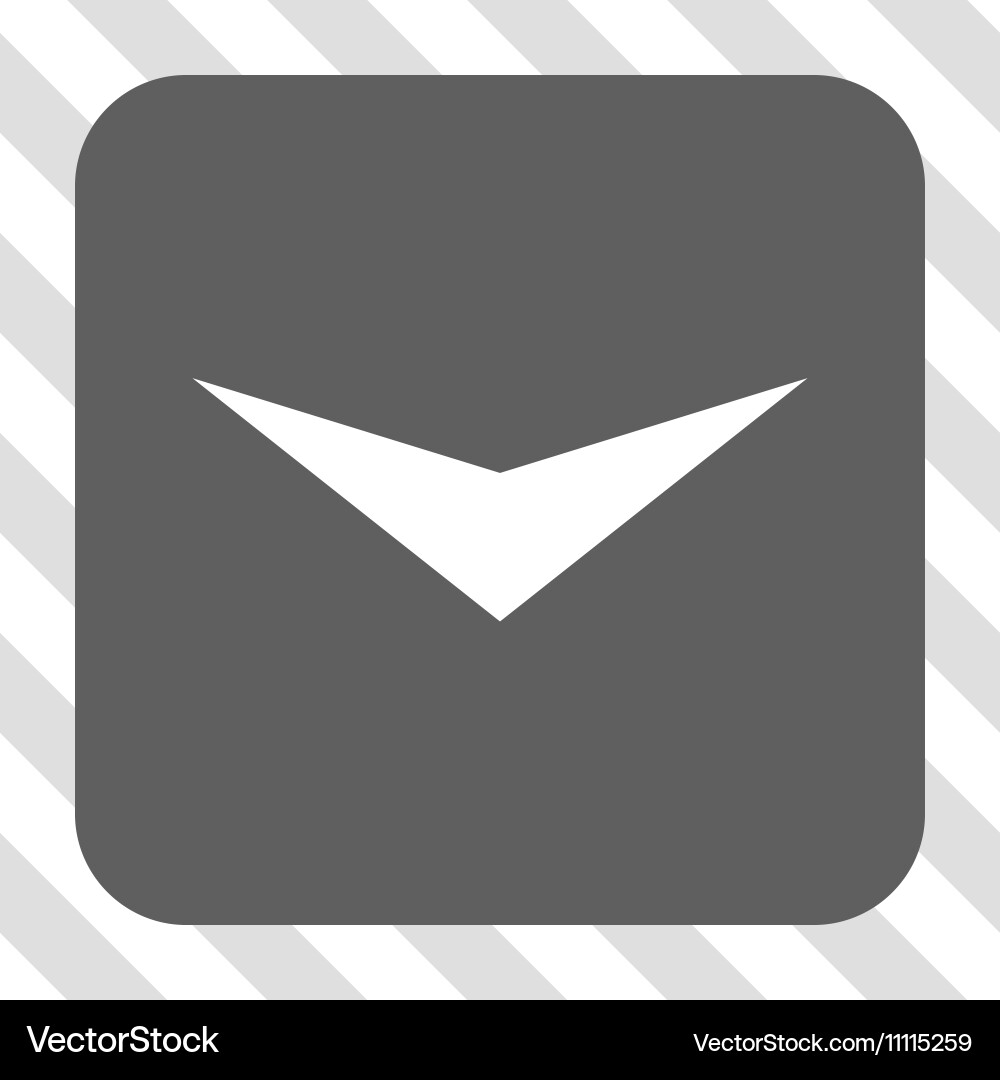 Arrowhead down rounded square button Vector Image