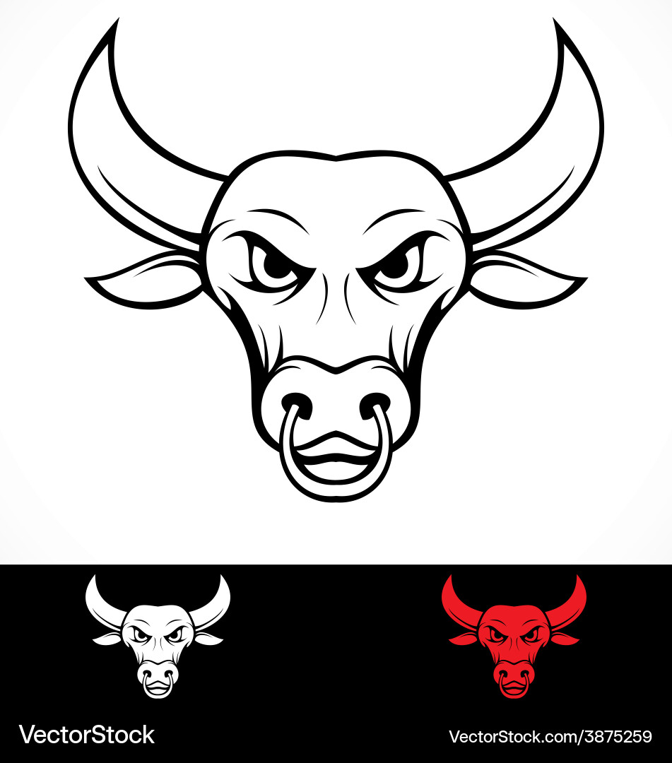 Bulls head mascot Vector Image