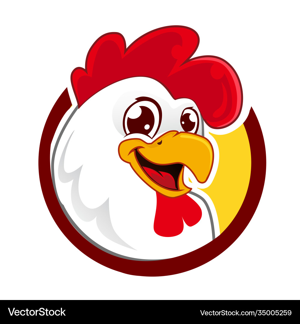 Chicken mascot cartoon Vector Image