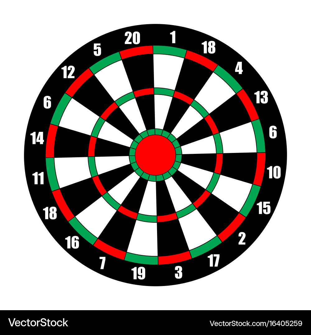 Dartboard Target on White Background vector image