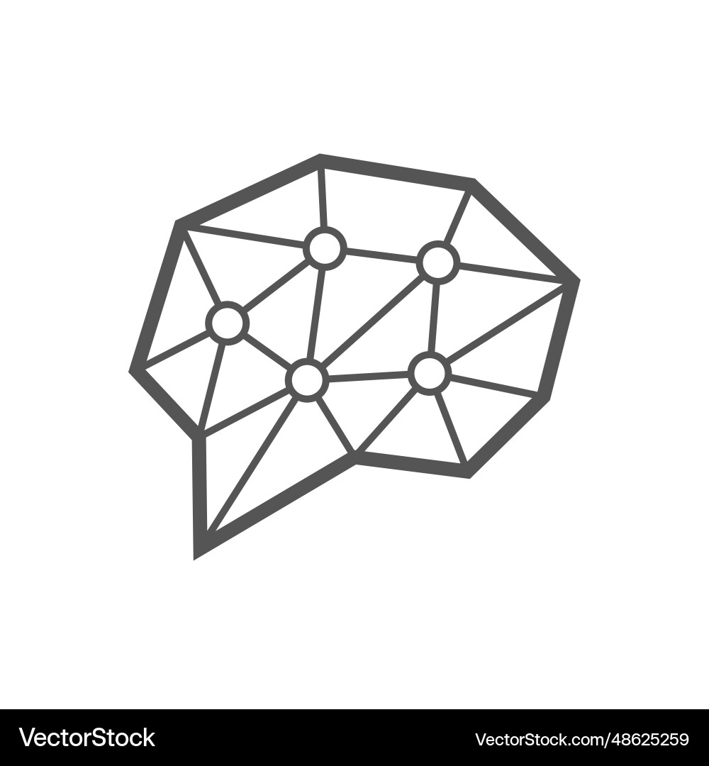 Digital brain ai smart tech artificial Vector Image