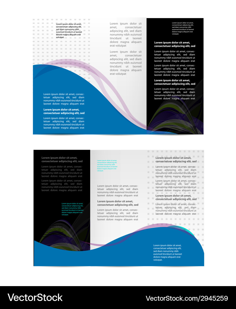 Geometric Abstract Folder Brochure Vector Image