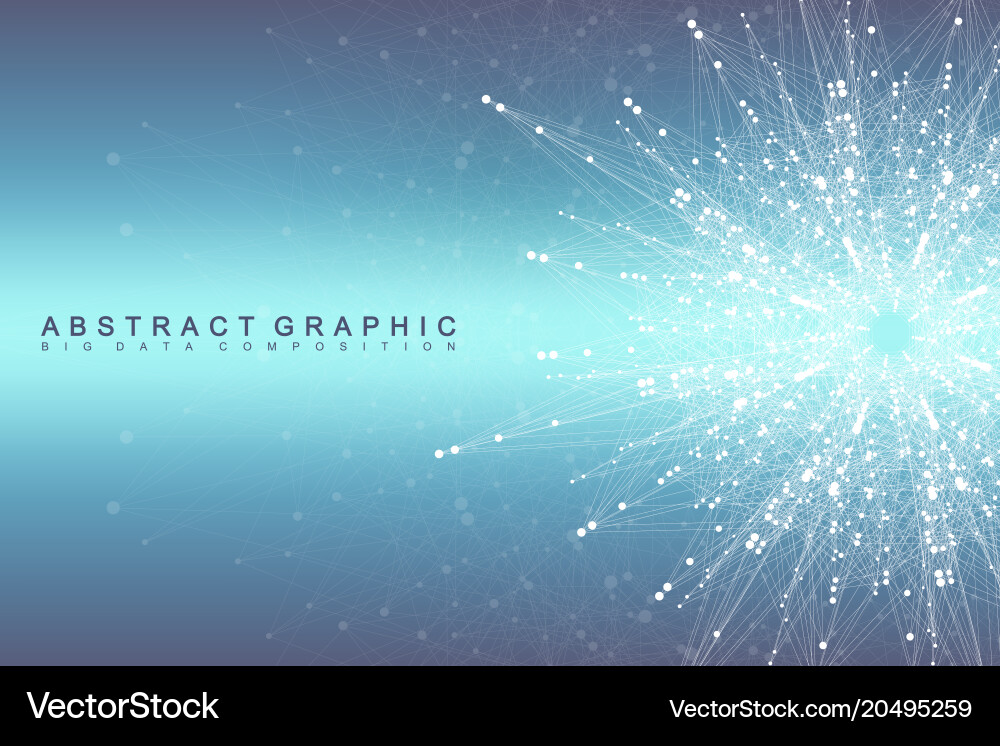 Global network connection and big data vector image