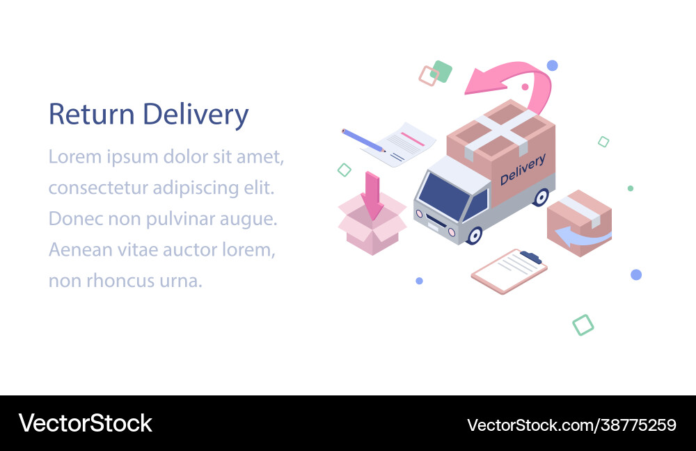 Logistic return delivery Vector Image