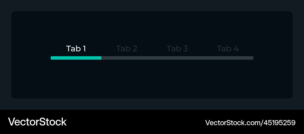 Menu bar with tabs ui element template Vector Image