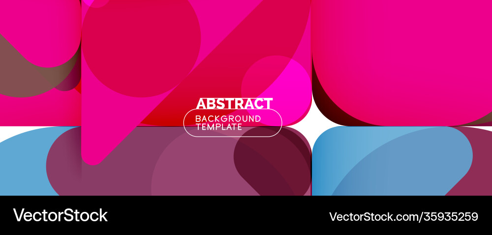 Modern geometric round shapes and dynamic lines Vector Image