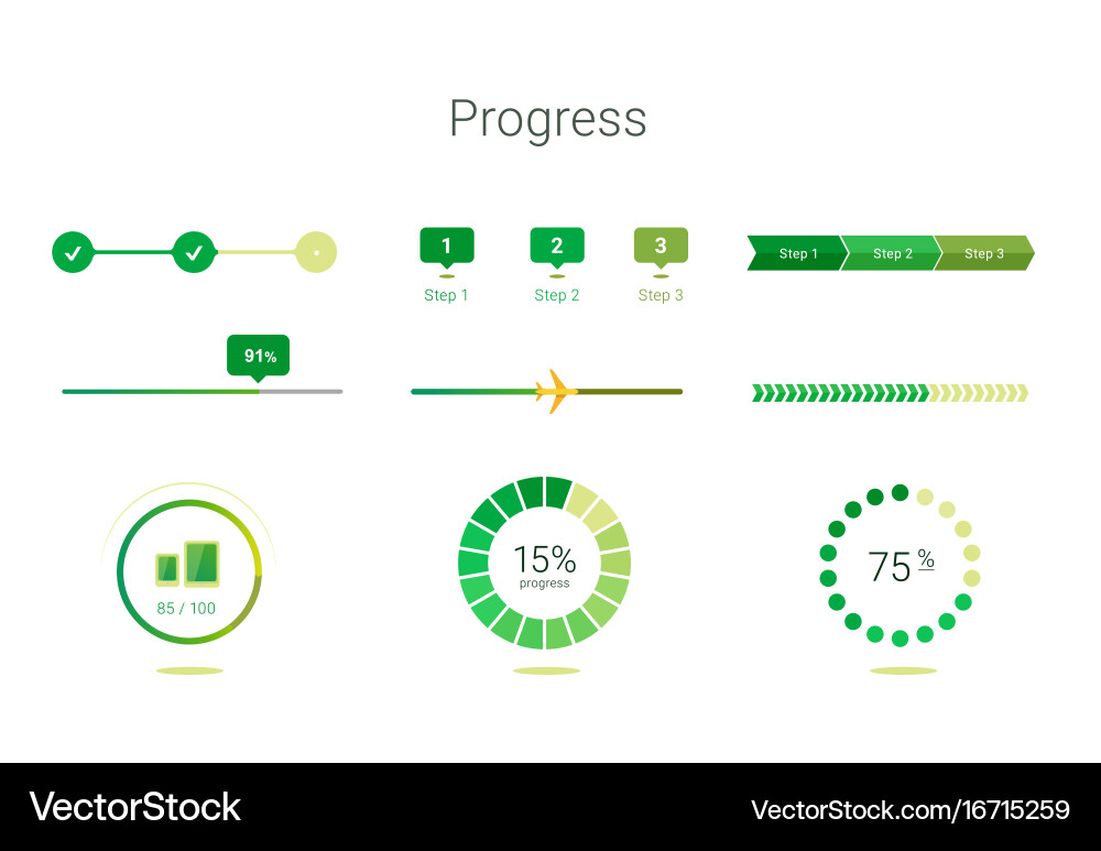 Modern Progress Bar UI Concept vector image