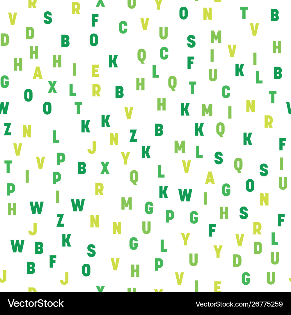 Seamless pattern colorful letters random order Seamless pattern colorful letters random order Vector Image