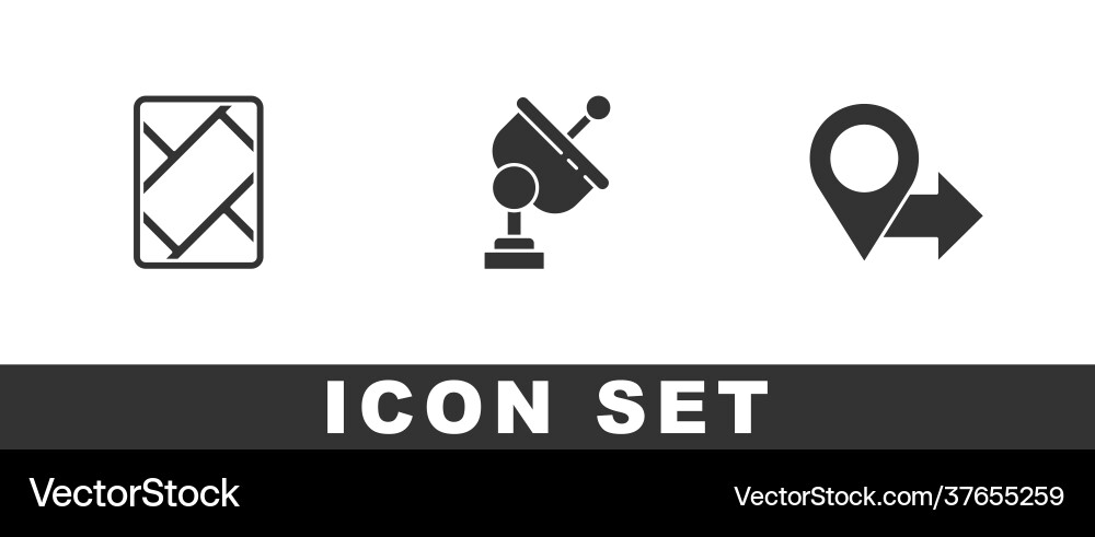 Set gps device with map radar and location icon Set gps device with map radar and location icon Vector Image