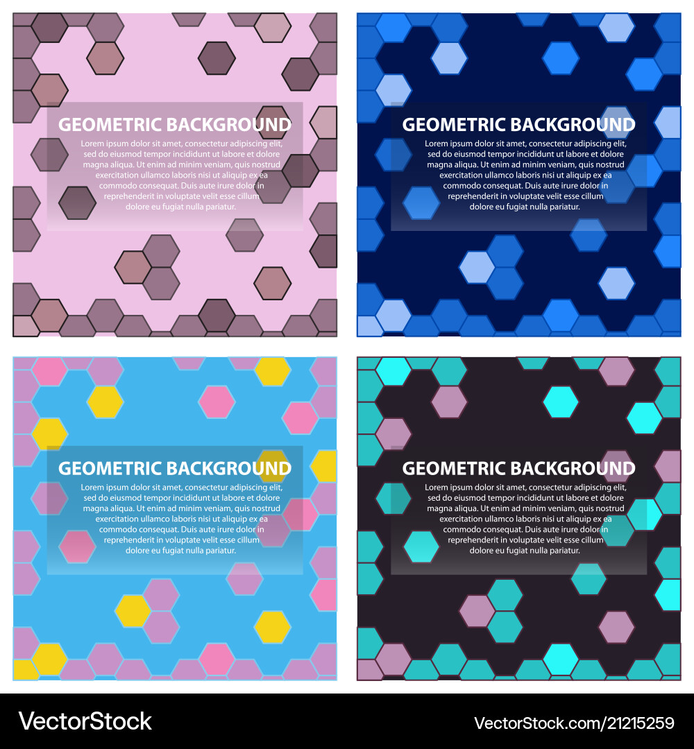 Set of abstract geometric pattern Vector Image