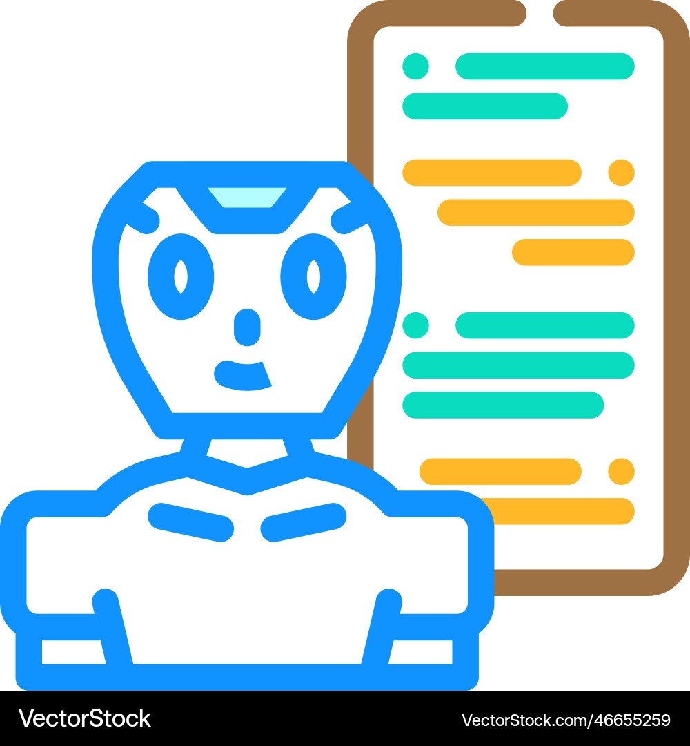 Talk chat bot color icon Talk chat bot color icon Vector Image