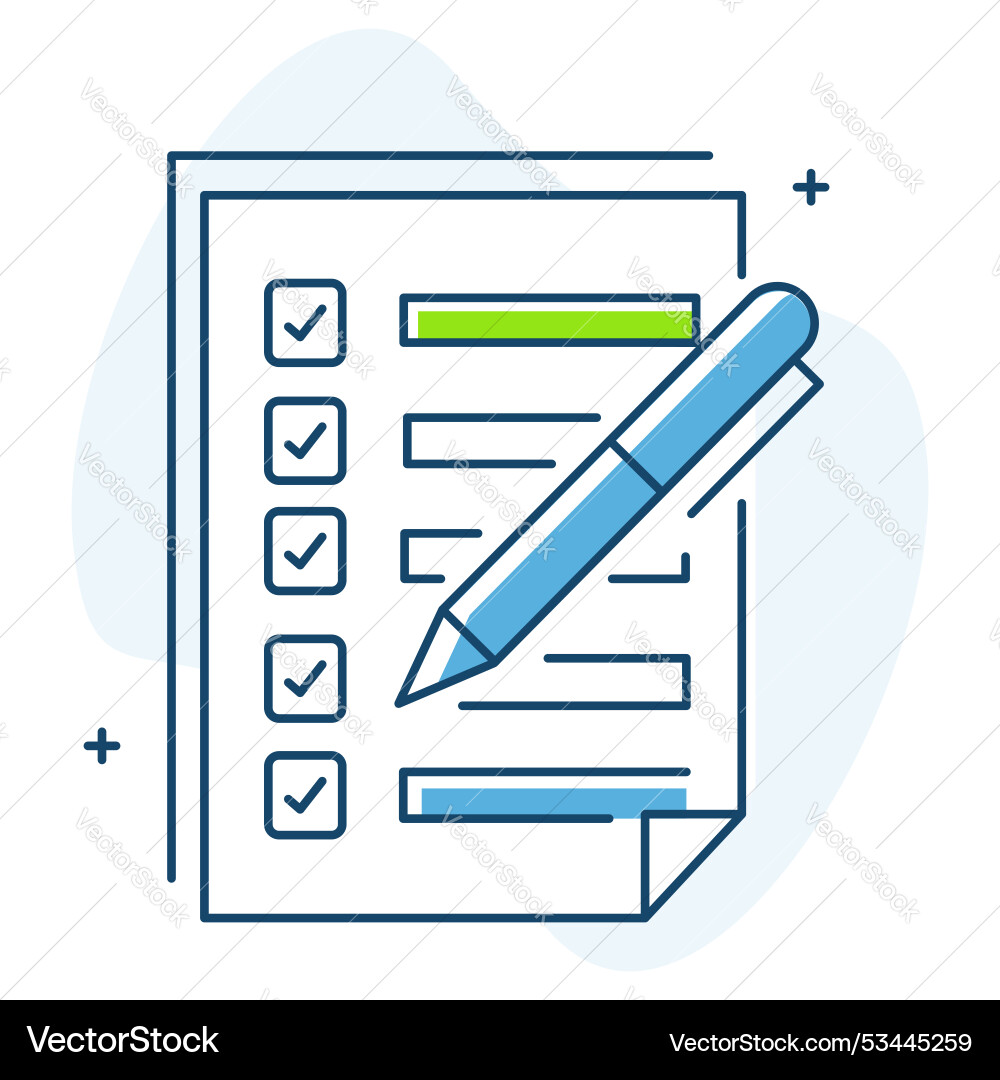 Task management checklist icon symbol to-do list vector image