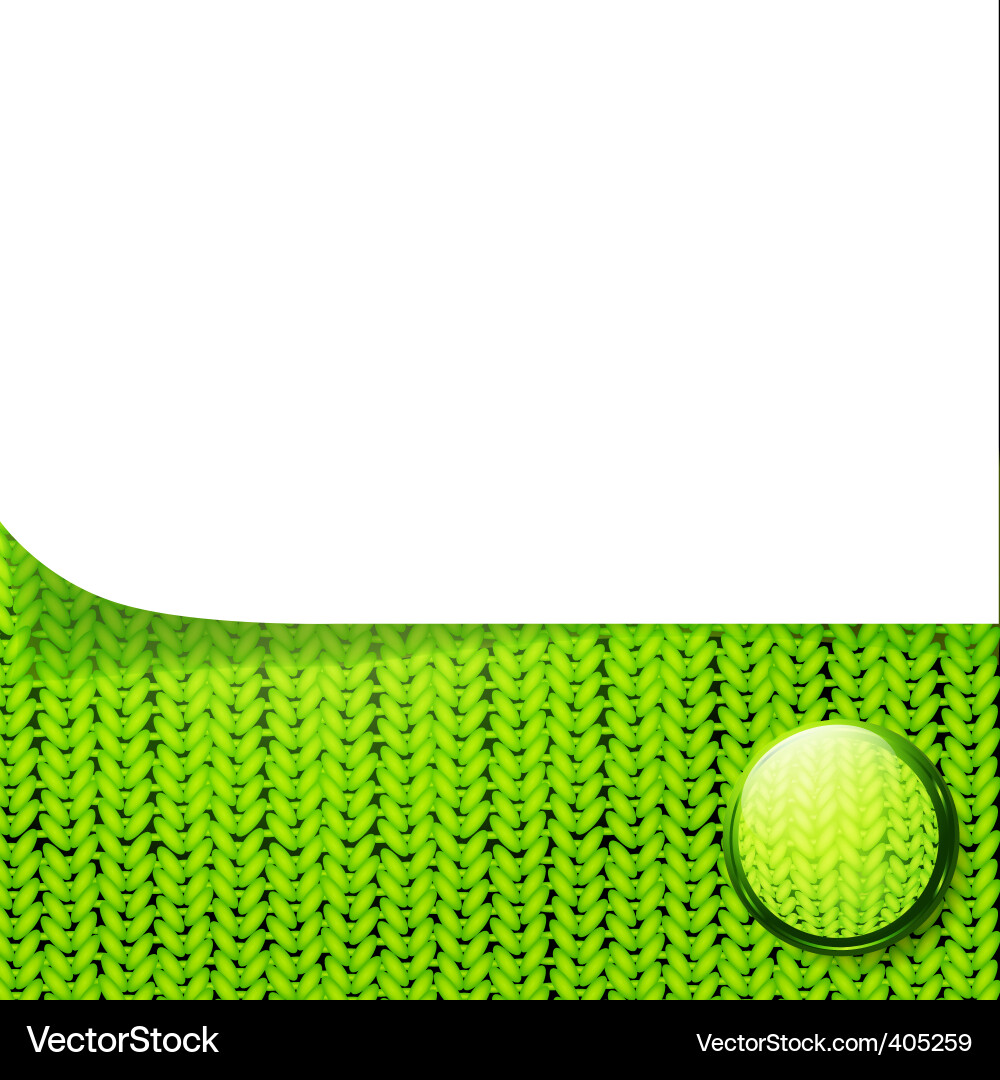 Template over knitted pattern vector image
