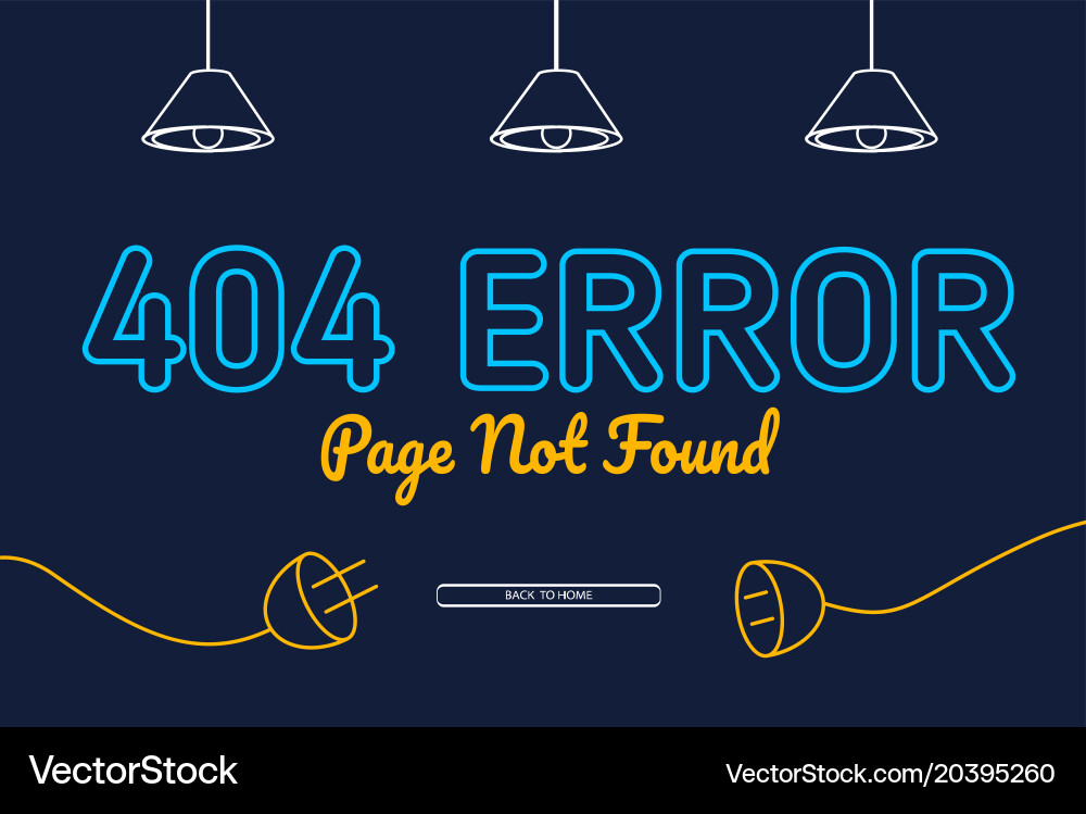 404 error not found page background design Vector Image