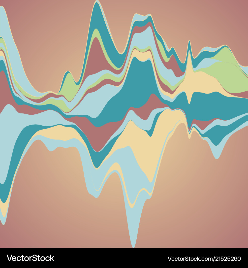 Big data visualization streamgraph futuristic Big data visualization streamgraph futuristic vector image