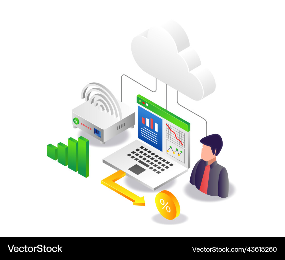 Cloud server tethering wifi for network connection Cloud server tethering wifi for network connection Vector Image