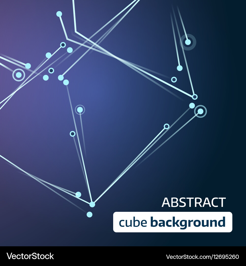 Cube background vector image