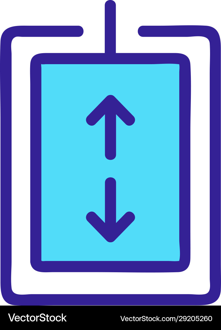 Elevator button is an icon isolated Vector Image