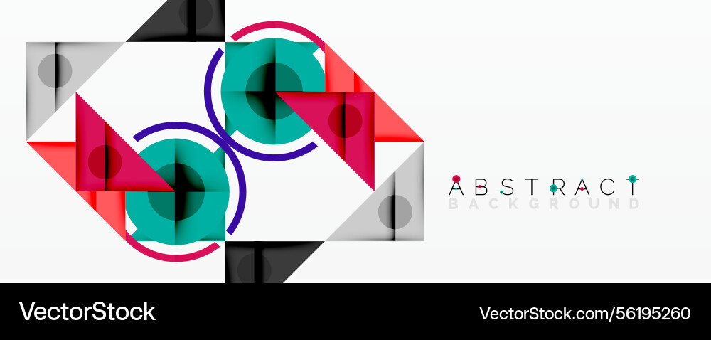 Geometric shapes overlap creating vibrant Vector Image