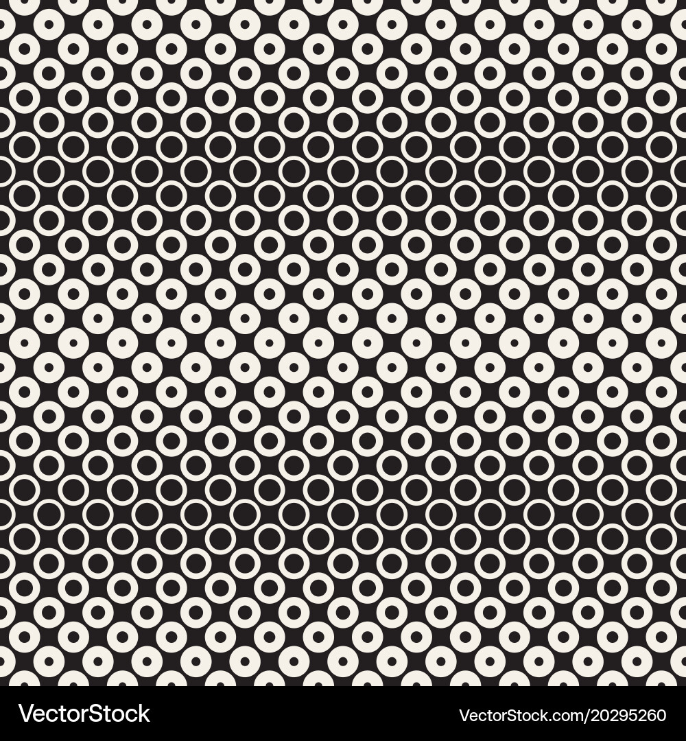 Halftone circles seamless pattern abstract vector image