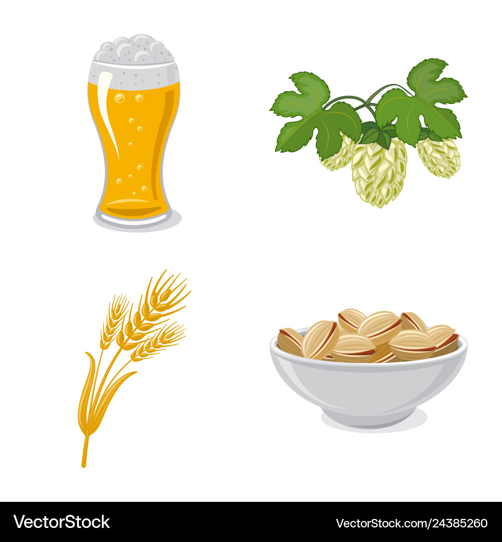 Isolated object of pub and bar icon set Isolated object of pub and bar icon set vector image