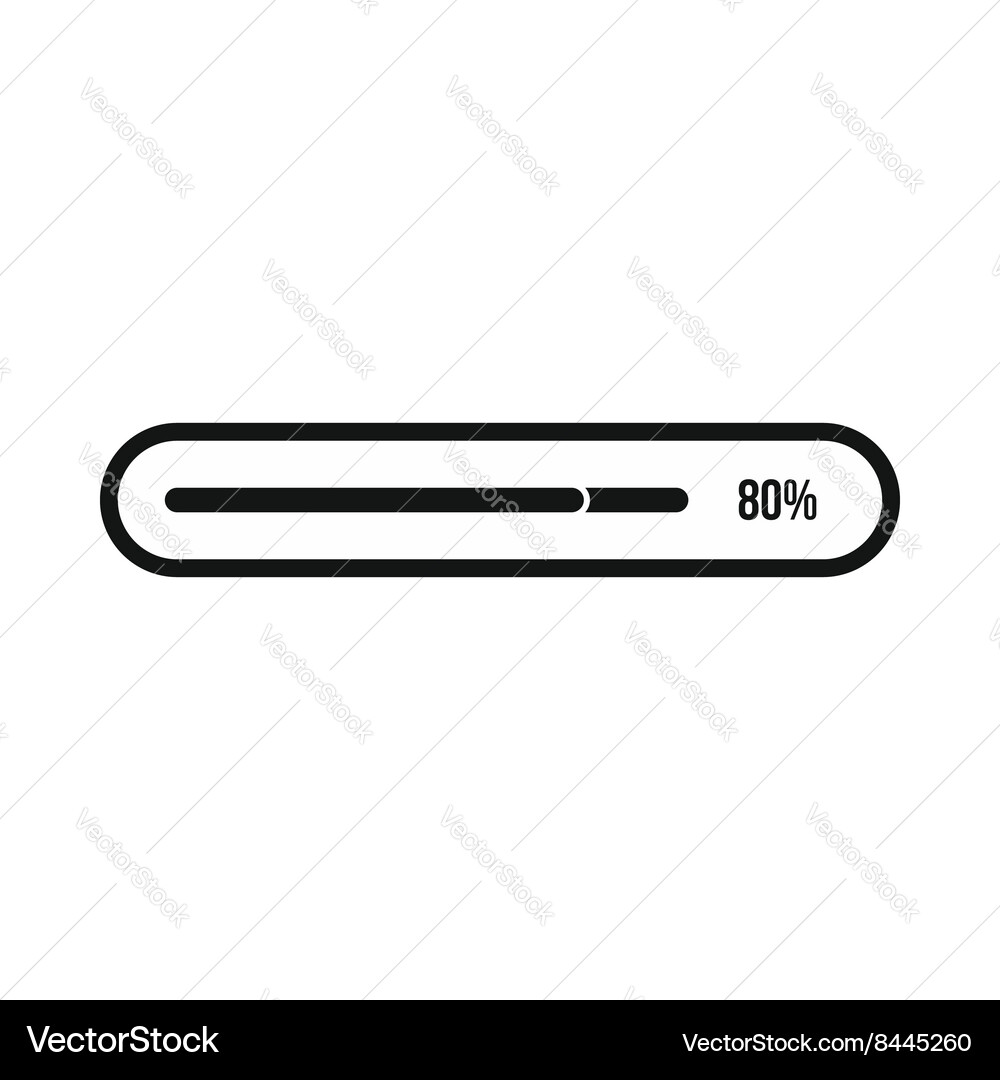 Loading Bar Icon - Simple Style vector image
