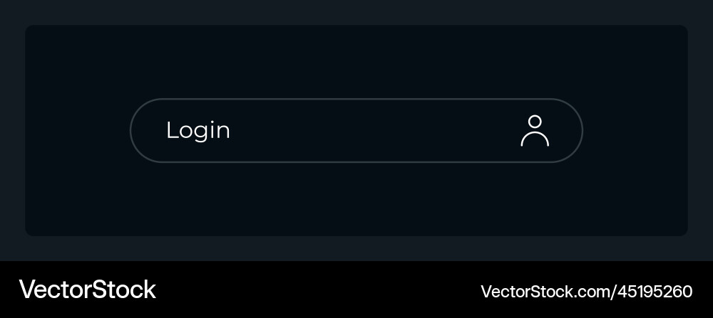 Login field ui element template Vector Image