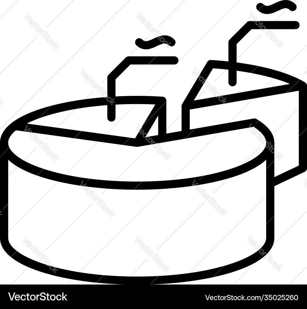 Report pie chart icon outline style Report pie chart icon outline style vector image