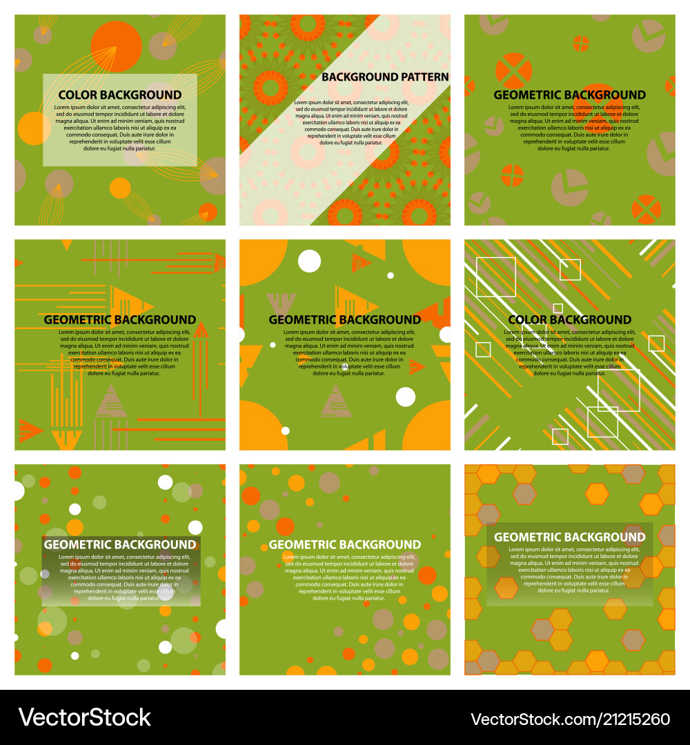 Set of abstract geometric pattern Vector Image