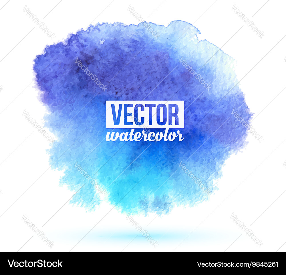 Blue Watercolor Splash Background vector image